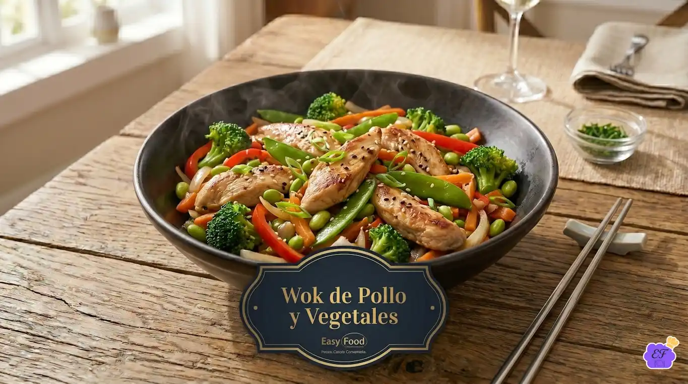 Wok de Pollo y Vegetales