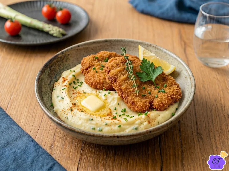 Milanesitas con Puré Real