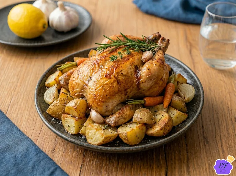 Pollo al Horno con Rústicas