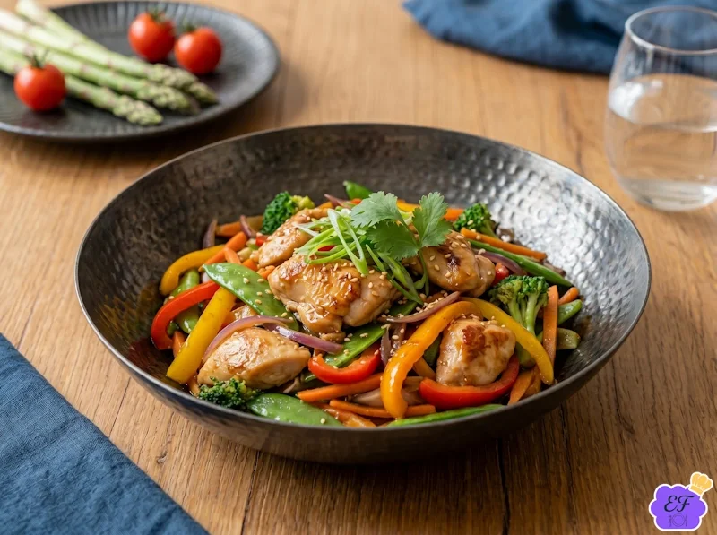 Wok de Pollo y Vegetales